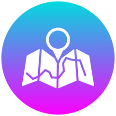 Map vector icon. Can be used for Contact Us iconset.