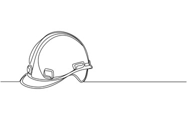 Single continuous line drawing of labor minimalist concept. Banner and logo for labor days. simple line, Labor Day doodle art design hand outline building. pro vector.