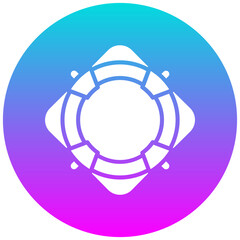 Lifebuoy vector icon. Can be used for Coastline iconset.