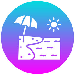 Beach Umbrella vector icon. Can be used for Coastline iconset.