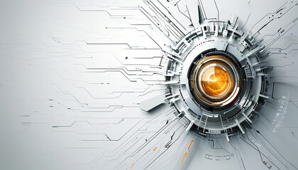 Obraz premium Future technology backgrounds with the dominant color white