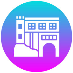 Amalfi Coastline vector icon. Can be used for Italy iconset.