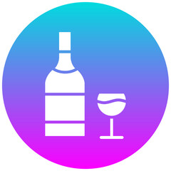 Italian Wine Bottle vector icon. Can be used for Italy iconset.