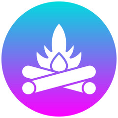 Bonfire vector icon. Can be used for Festa Junina iconset.