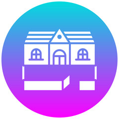 Country Farmhouse vector icon. Can be used for Festa Junina iconset.