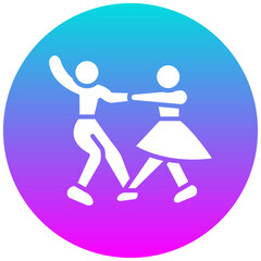 Dancing Couples vector icon. Can be used for Festa Junina iconset.