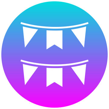 recommend clip art: Bunting vector icon. Can be used for Festa Junina iconset.
