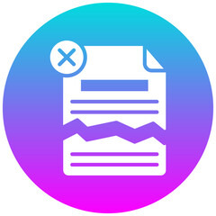 Corrupted File vector icon. Can be used for Corruption iconset.