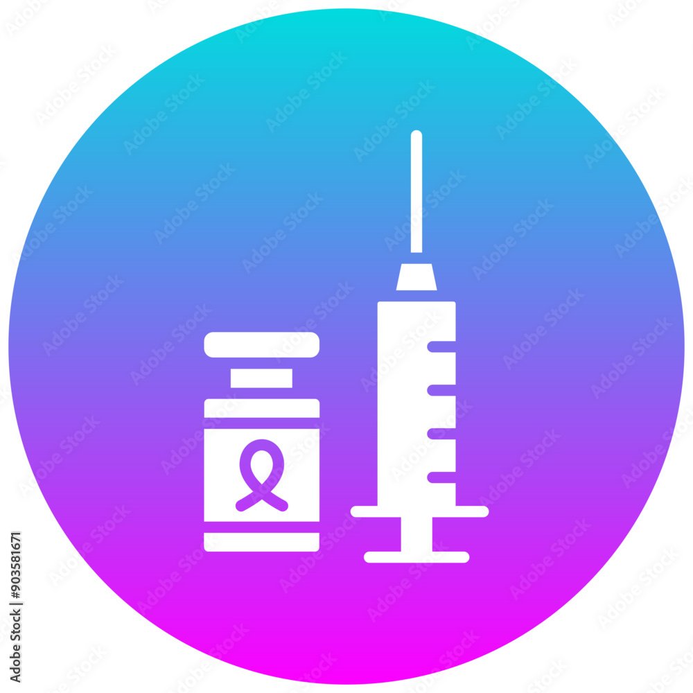 Canvas Prints Cancer Vaccine vector icon. Can be used for Chemotherapy iconset.