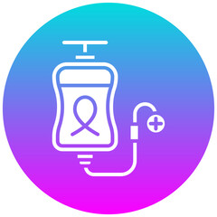 Obraz premium Chemotherapy vector icon. Can be used for Chemotherapy iconset.