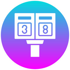 Scoreboard vector icon. Can be used for Rugby iconset.