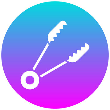 recommend clip art: Tongs vector icon. Can be used for Lab iconset.