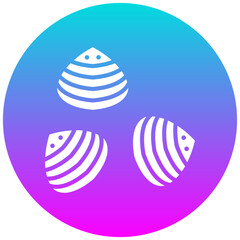Clam vector icon. Can be used for Ocean iconset.