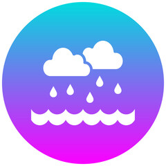 Ocean Rain vector icon. Can be used for Ocean iconset.