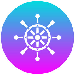 Ship Wheel vector icon. Can be used for Ocean iconset.