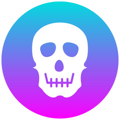 Skull vector icon. Can be used for Ocean iconset.