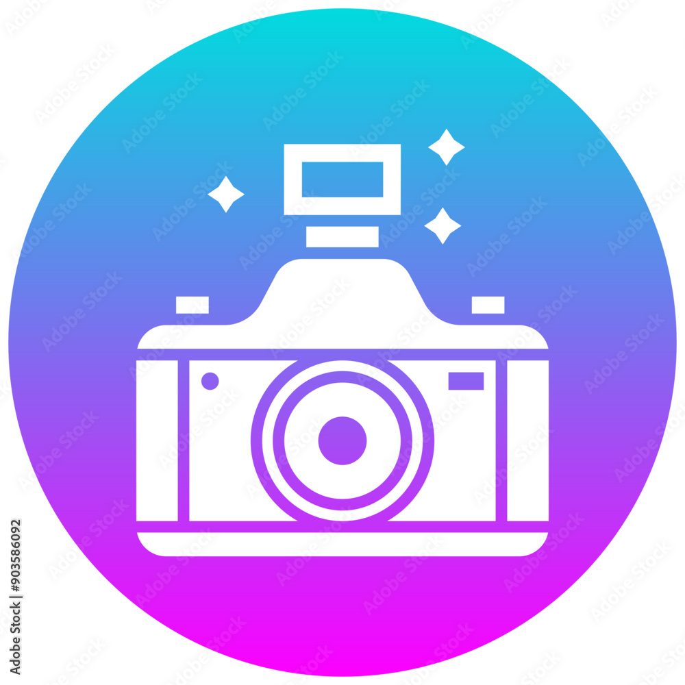 Sticker Photography vector icon. Can be used for Art and Craft Supplies iconset.