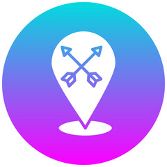 Location vector icon. Can be used for Archery iconset.