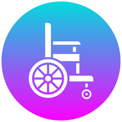 Wheel Chair vector icon. Can be used for Archery iconset.