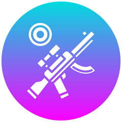 Rifle vector icon. Can be used for Archery iconset.