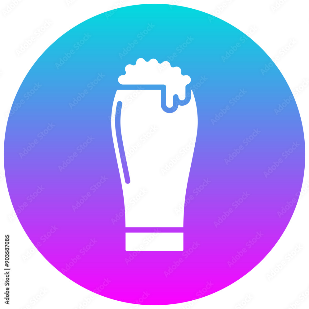 Canvas Prints Pint of Beer vector icon. Can be used for Oktoberfest iconset.