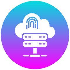 Biometric Cloud Storage vector icon. Can be used for Biometrics iconset.