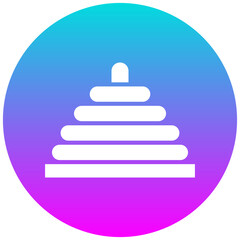 Stack Toy vector icon. Can be used for Baby Shower iconset.