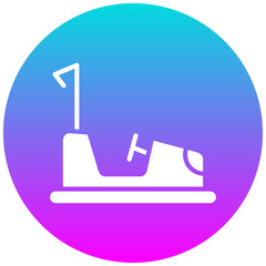 Fototapeta premium Bumper Cars vector icon. Can be used for Bowling iconset.