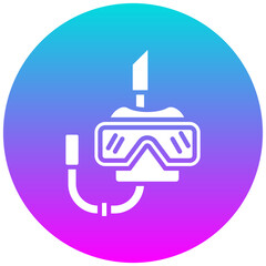 Fototapeta premium Diving Mask vector icon. Can be used for Beach Resort iconset.