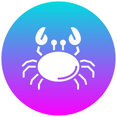 Crab vector icon. Can be used for Beach Resort iconset.