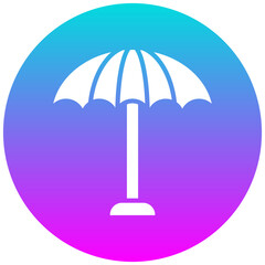 Parasol vector icon. Can be used for Beach Resort iconset.