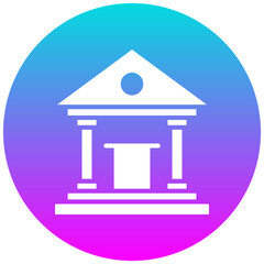 Bank vector icon. Can be used for Luxury iconset.