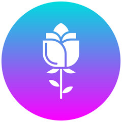 Flower vector icon. Can be used for Luxury iconset.