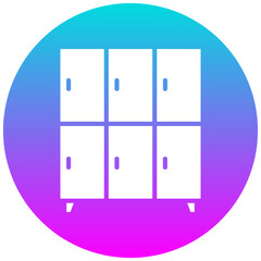 Locker vector icon. Can be used for Volleyball iconset.