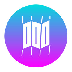 Folding Screen vector icon. Can be used for Retro iconset.