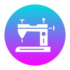 Sewing Machine vector icon. Can be used for Retro iconset.