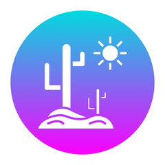 Desert vector icon. Can be used for Global Warming iconset.