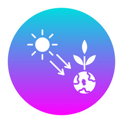 Solar Radiation vector icon. Can be used for Global Warming iconset.