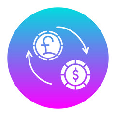 Currency Exchange vector icon. Can be used for Credit And Loan iconset.