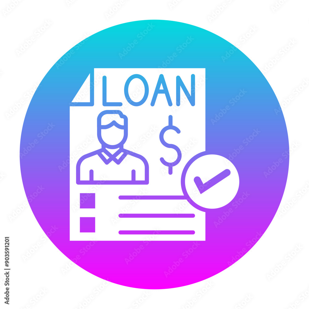 Poster microloan vector icon. can be used for credit and loan iconset.