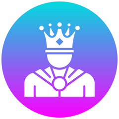 King vector icon. Can be used for Medieval iconset.