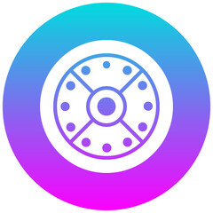 Wood Shield vector icon. Can be used for Medieval iconset.