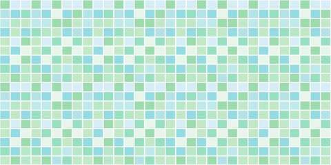 Fototapeta premium Mint green and baby blue tiles background, clean and flat surface texture, white background
