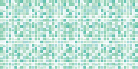 Fototapeta premium Mint green and baby blue tiles background, clean and flat surface texture, white background