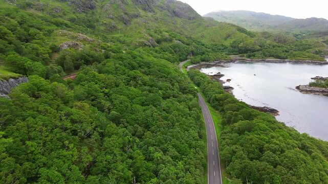 Aerial footage of The Prince's Cairn in Scotland . It is the location where Prince Charles Edward Stuart embarked for France from Scotland on 20 September 1746.