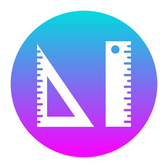 Ruler vector icon. Can be used for Home Improvements iconset.