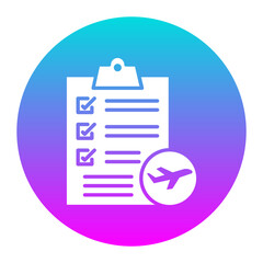 Obraz premium Itinerary vector icon. Can be used for Vacation Planning iconset.