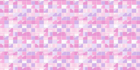 Pink and purple tiles pattern background, clean surface texture, white background