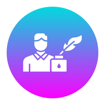 recommend clip art: Author Male vector icon. Can be used for Literature iconset.