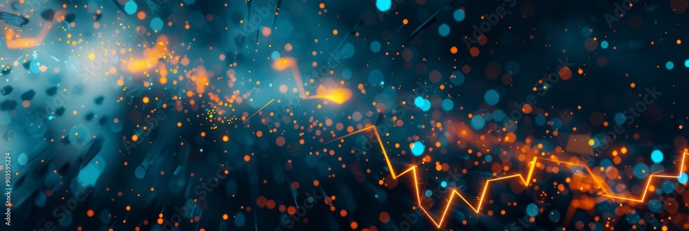 Poster a digital network background with glowing lines and particles, symbolizing connection, communication